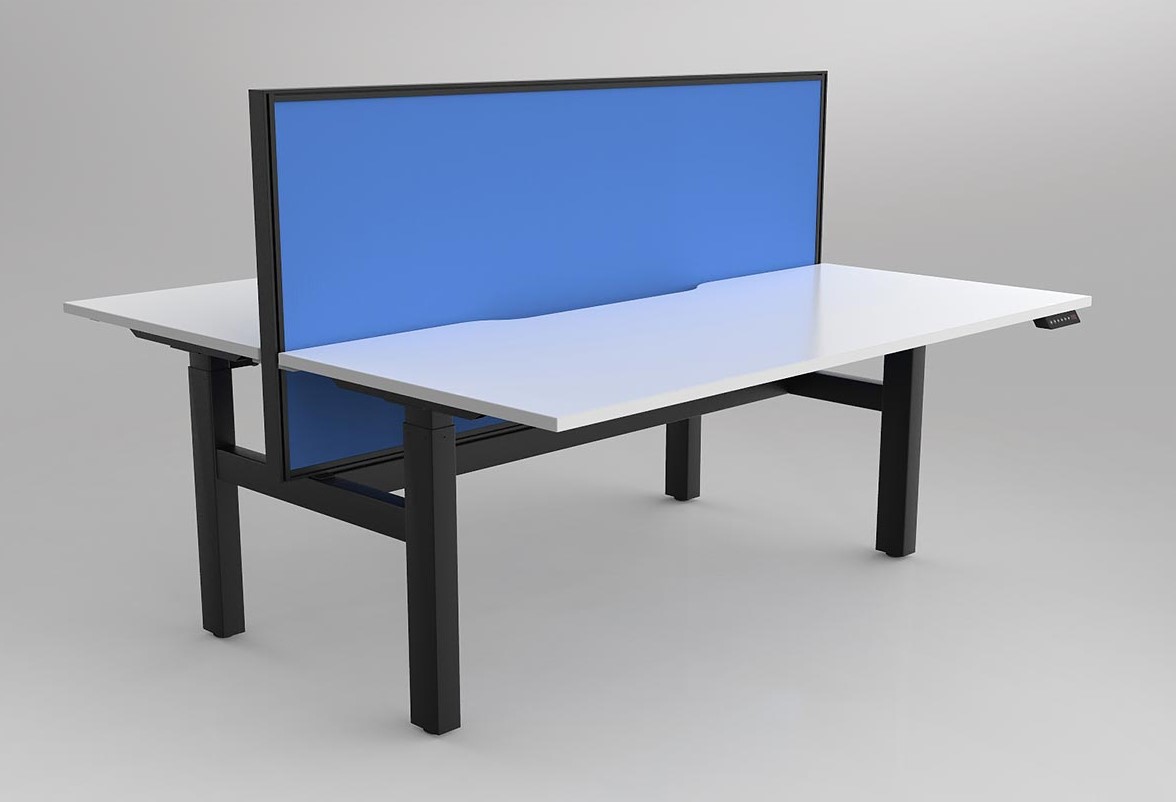 Agile 2C Adj Desk Double Side with Studio 50 Screens