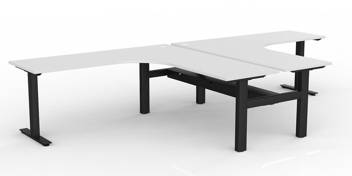 Agile Fixed Height Two Person Corner Workstations