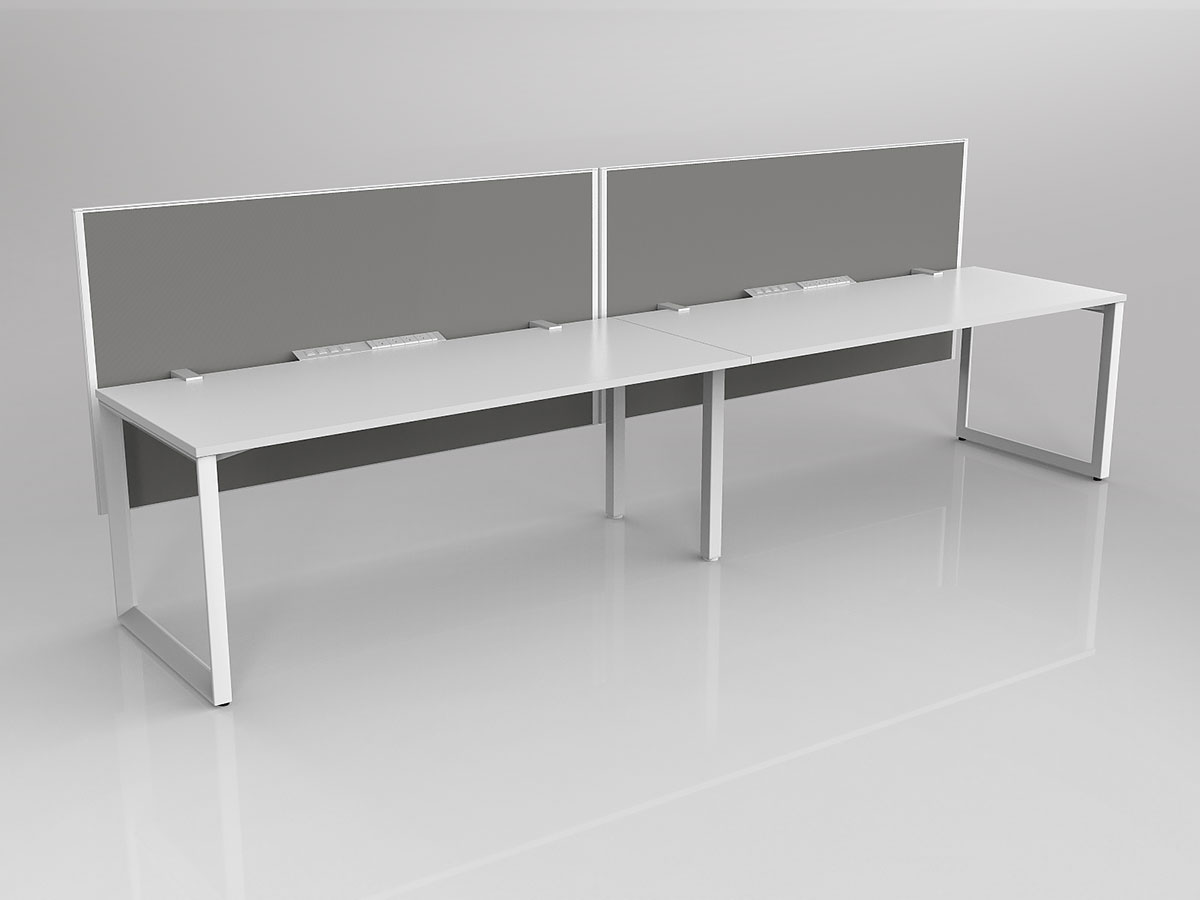Tri Leg 2 person Straight workstation