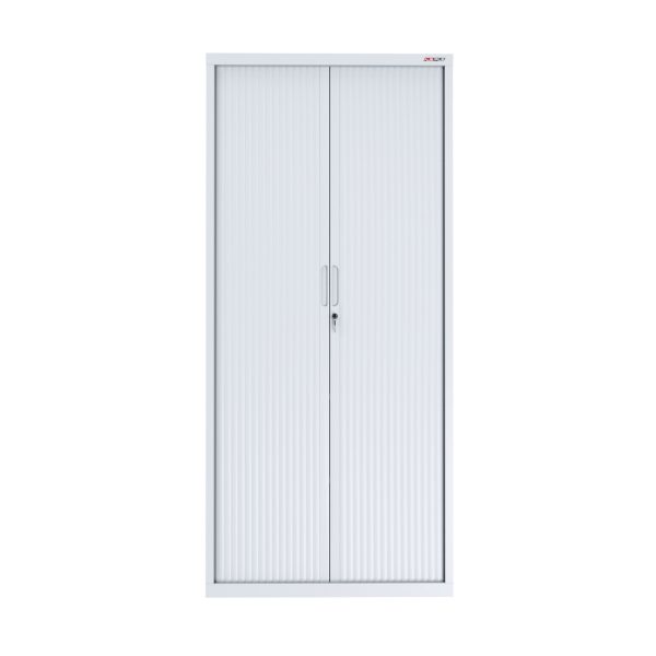 Aus Tambour Door Cupboards - 1980mmH x 1200mmW - no shelves - White