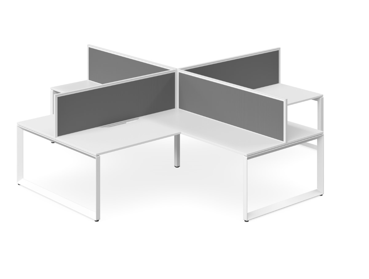 Forum Tek 30 4 person Corner Workstations
