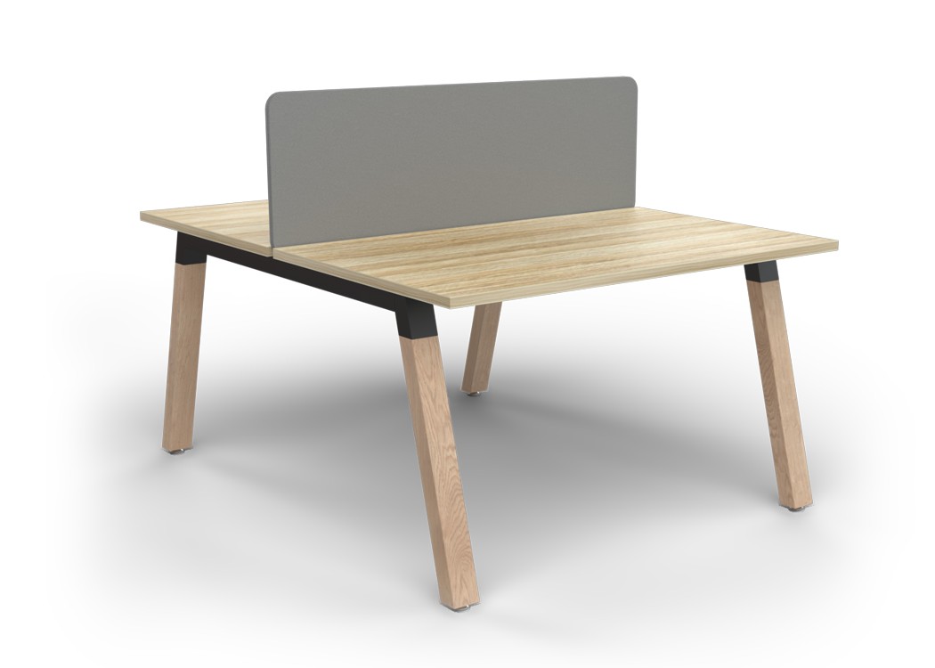 Plantation Two Person B2B workstation - with Acoustiq Divider