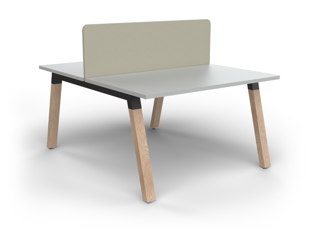 Plantation Two Person B2B workstation - with Acoustiq Divider