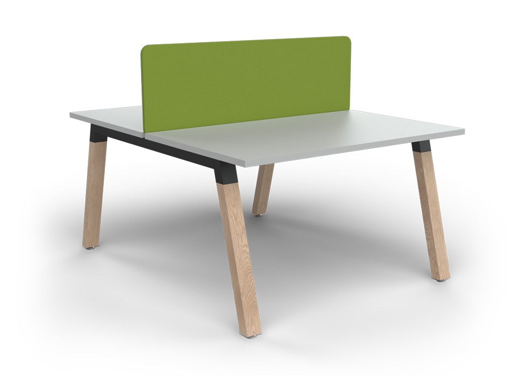 Plantation Two Person B2B workstation - with Acoustiq Divider