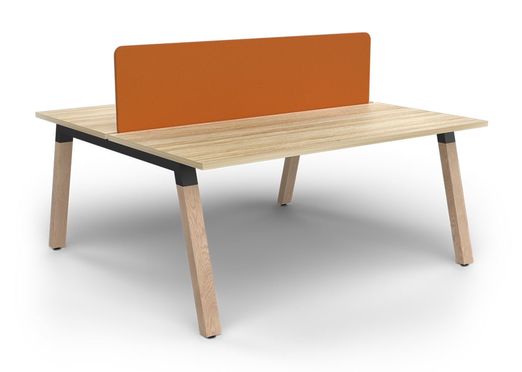 Plantation Two Person B2B workstation - with Acoustiq Divider