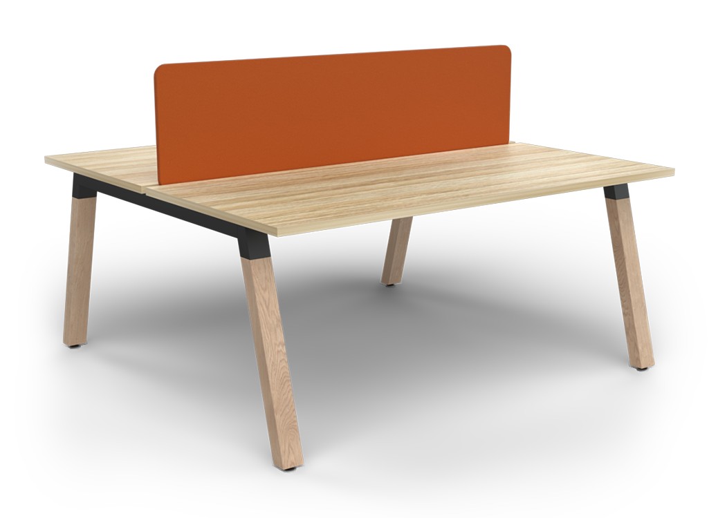 Plantation Two Person B2B workstation - with Acoustiq Divider