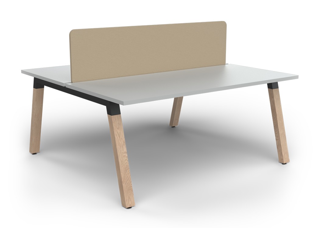 Plantation Two Person B2B workstation - with Acoustiq Divider