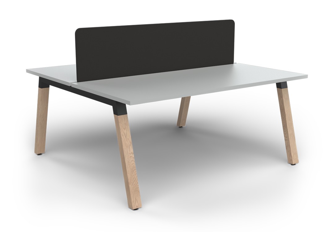 Plantation Two Person B2B workstation - with Acoustiq Divider