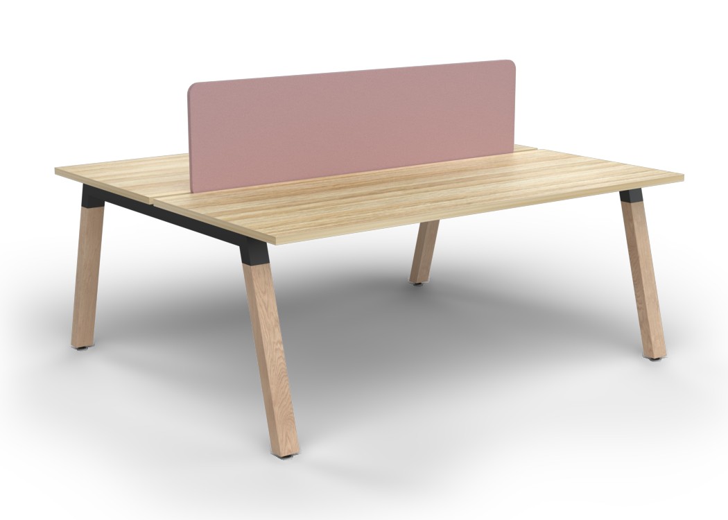 Plantation Two Person B2B workstation - with Acoustiq Divider