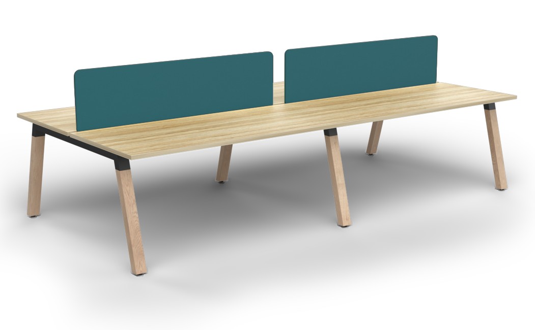 Plantation Four Person B2B workstation - with Acoustiq Divider