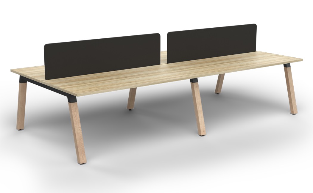 Plantation Four Person B2B workstation - with Acoustiq Divider