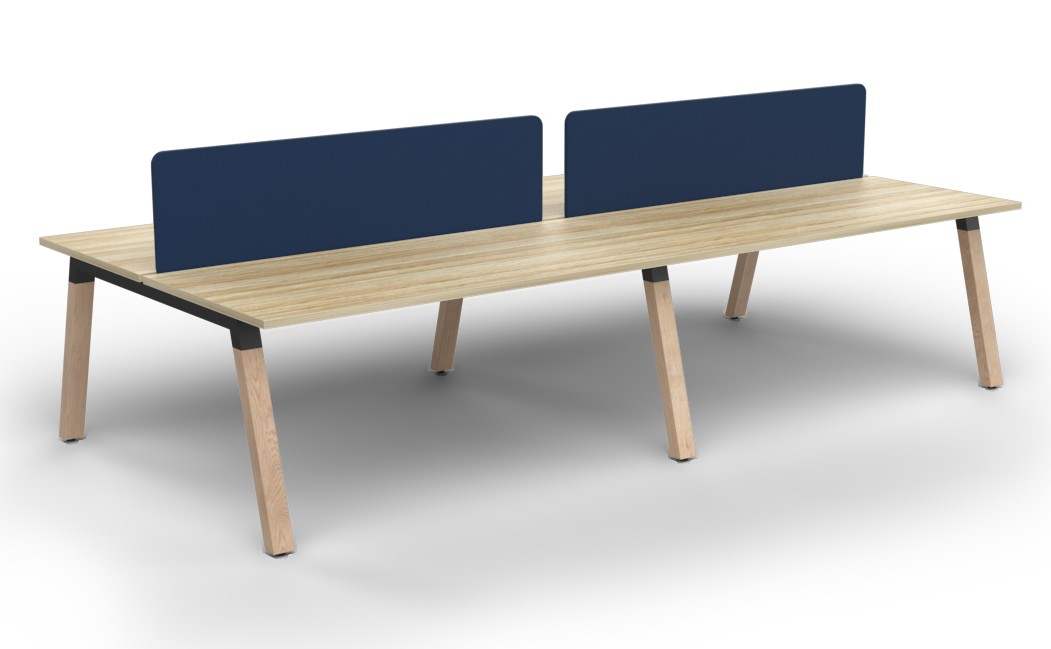 Plantation Four Person B2B workstation - with Acoustiq Divider