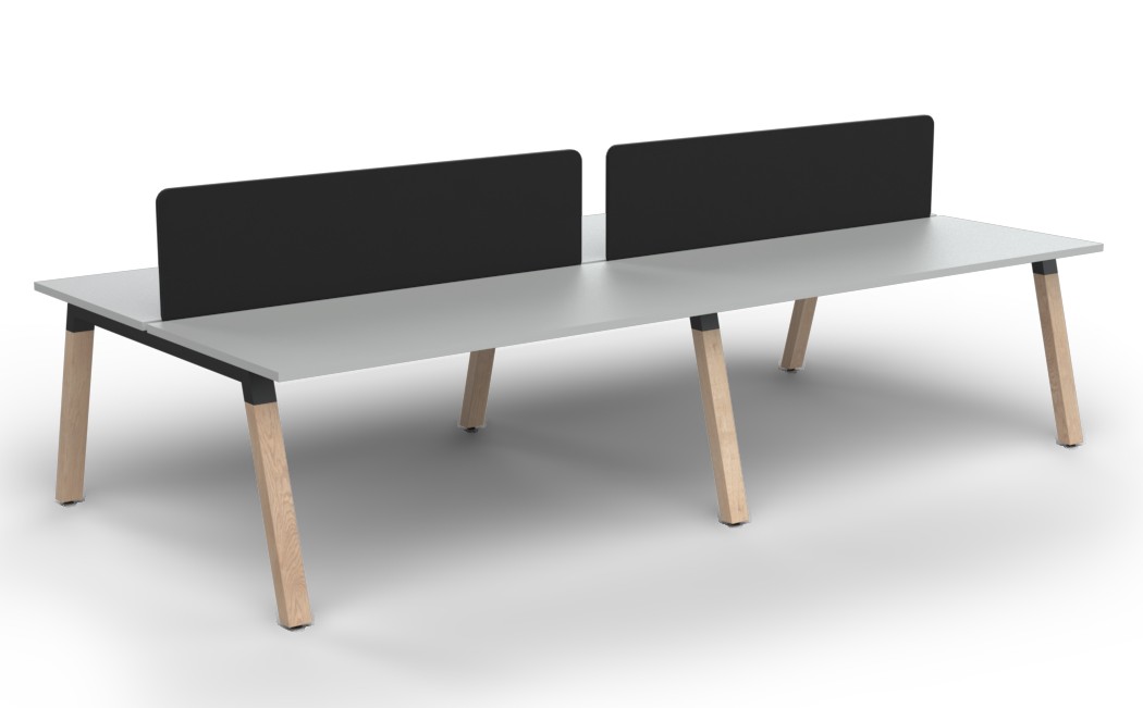 Plantation Four Person B2B workstation - with Acoustiq Divider