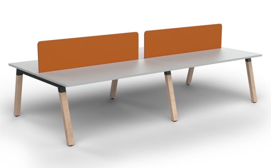 Plantation Four Person B2B workstation - with Acoustiq Divider
