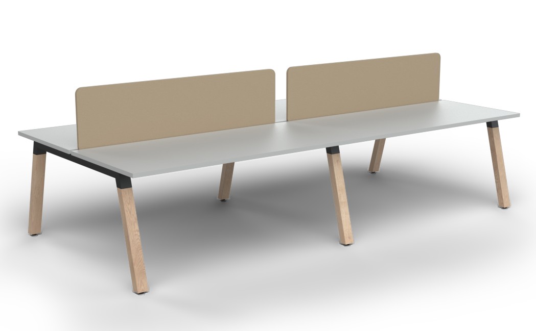 Plantation Four Person B2B workstation - with Acoustiq Divider