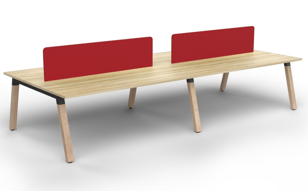 Plantation Four Person B2B workstation - with Acoustiq Divider