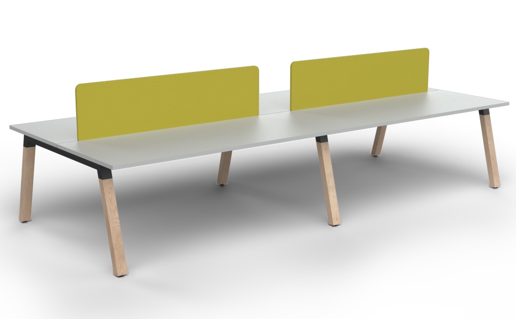 Plantation Four Person B2B workstation - with Acoustiq Divider