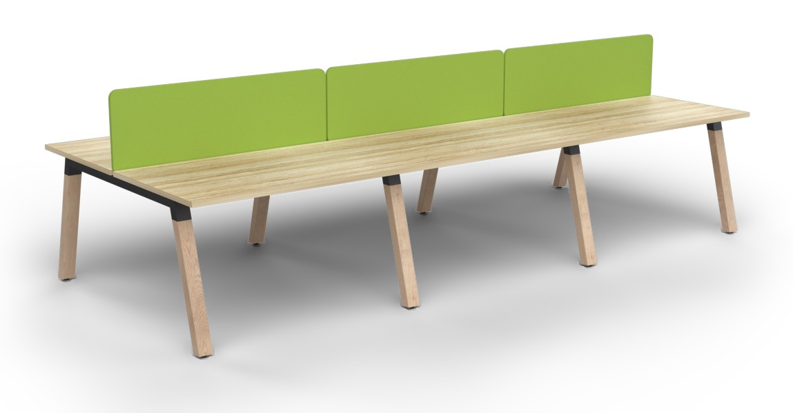Plantation Six Person B2B workstation - with Acoustiq Divider