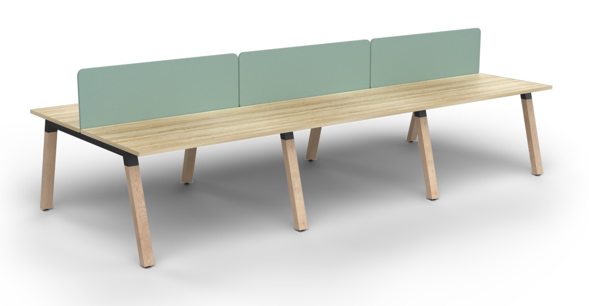 Plantation Six Person B2B workstation - with Acoustiq Divider