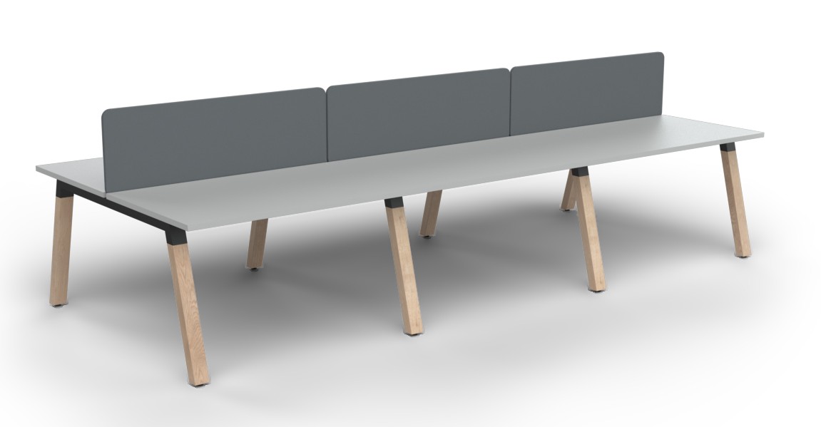 Plantation Six Person B2B workstation - with Acoustiq Divider