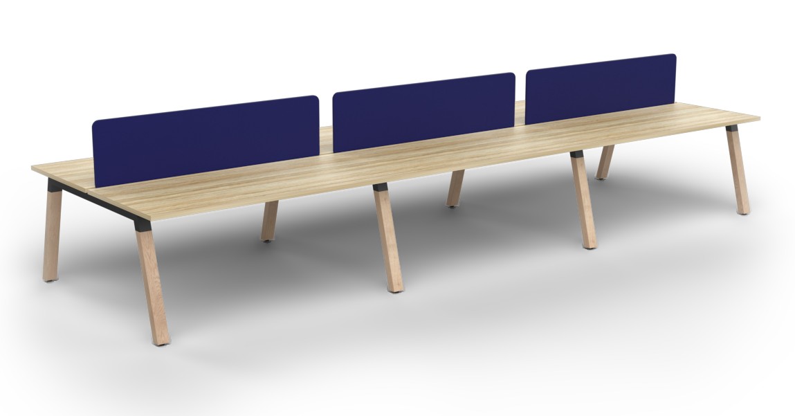 Plantation Six Person B2B workstation - with Acoustiq Divider