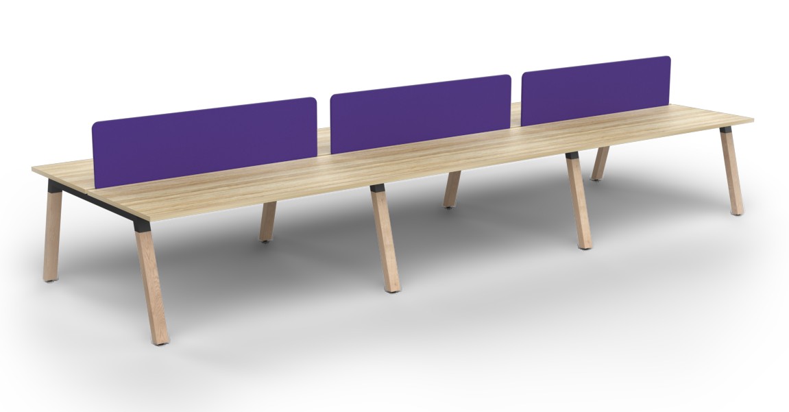 Plantation Six Person B2B workstation - with Acoustiq Divider