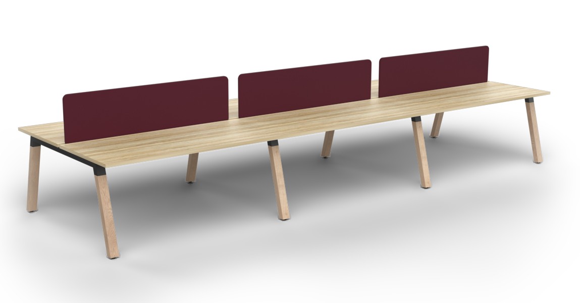Plantation Six Person B2B workstation - with Acoustiq Divider
