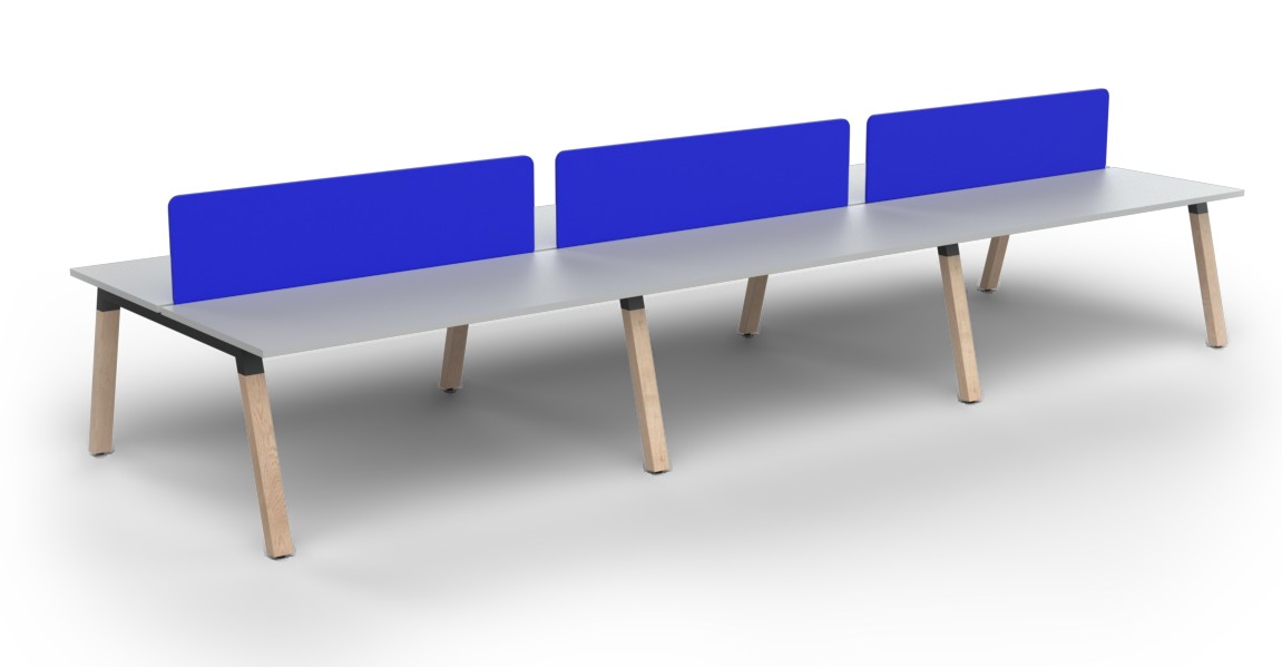 Plantation Six Person B2B workstation - with Acoustiq Divider