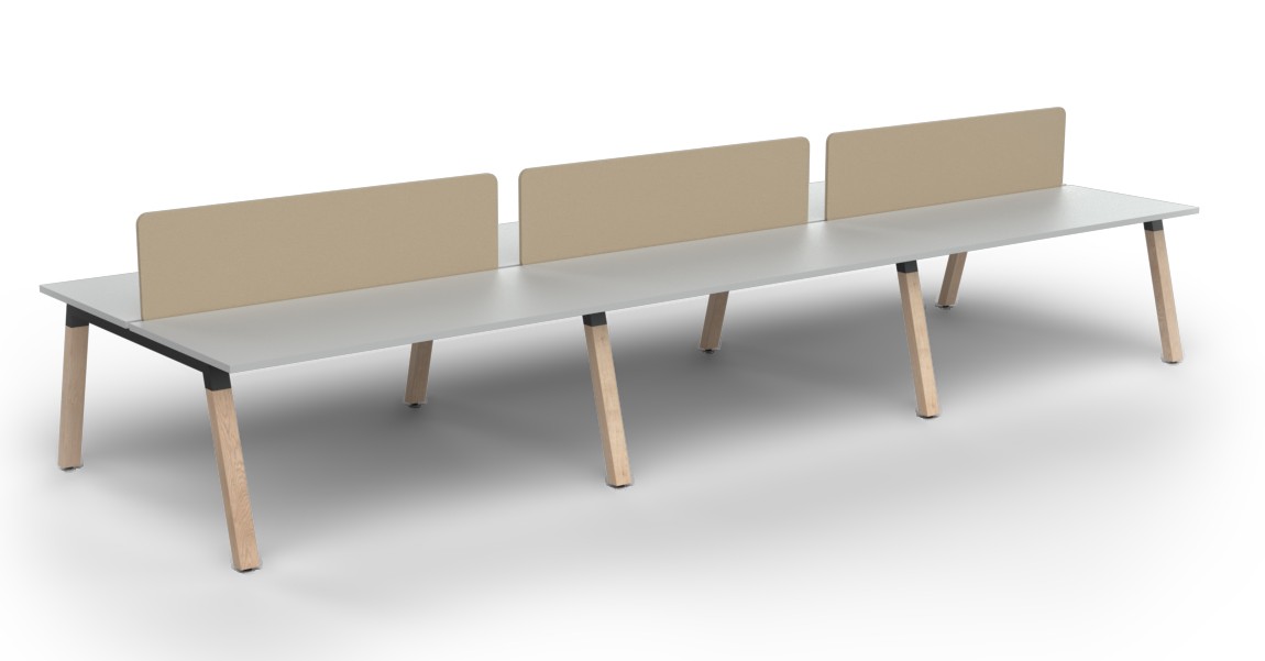 Plantation Six Person B2B workstation - with Acoustiq Divider