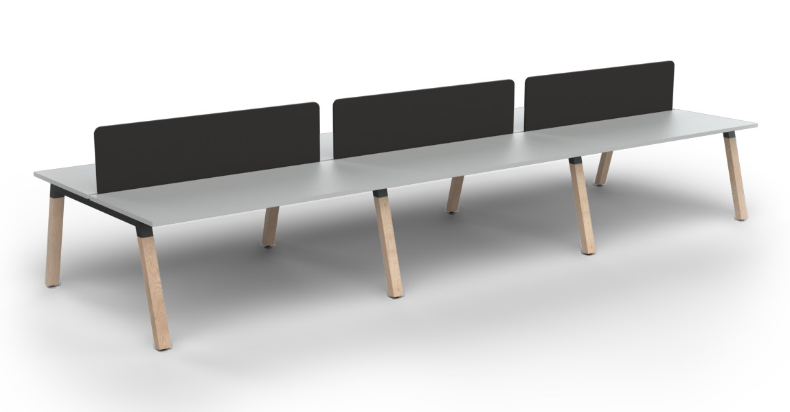 Plantation Six Person B2B workstation - with Acoustiq Divider