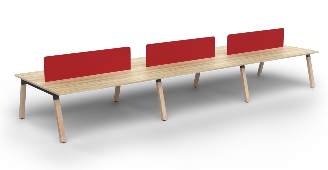 Plantation Six Person B2B workstation - with Acoustiq Divider
