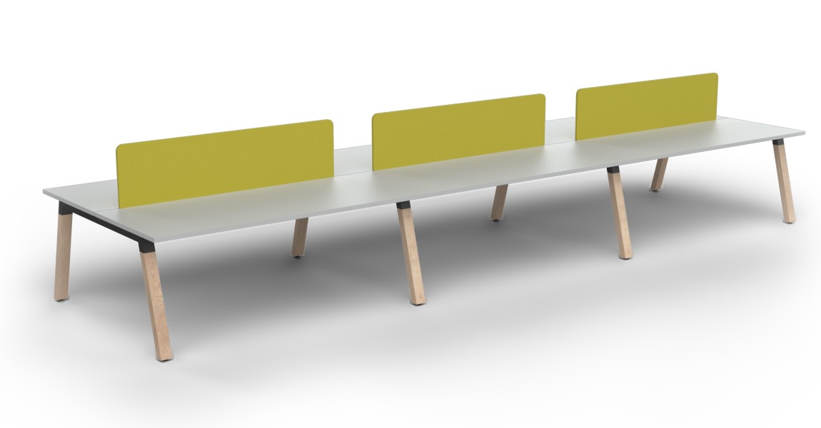 Plantation Six Person B2B workstation - with Acoustiq Divider