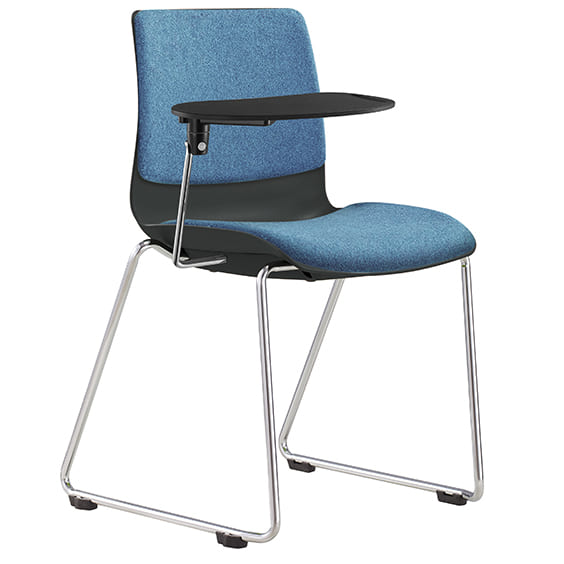 POD Sled base upholstered Tablet Chair