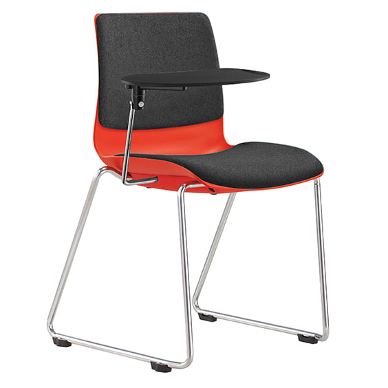 POD Sled base upholstered Tablet Chair