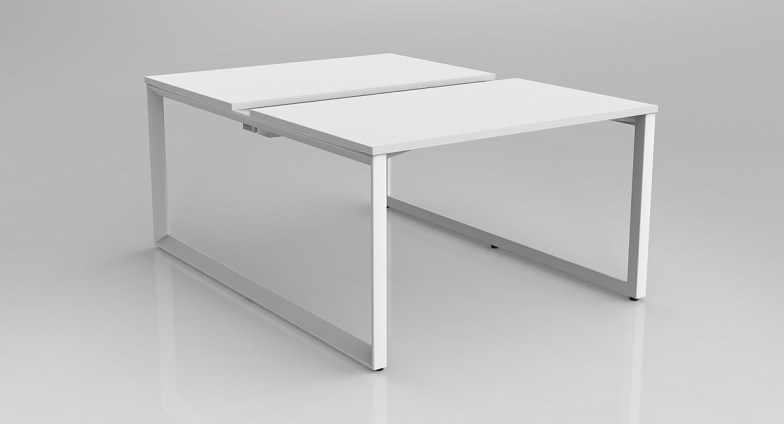 Anvil Straight Desk White White