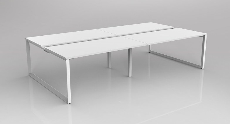Anvil Straight Desk White White