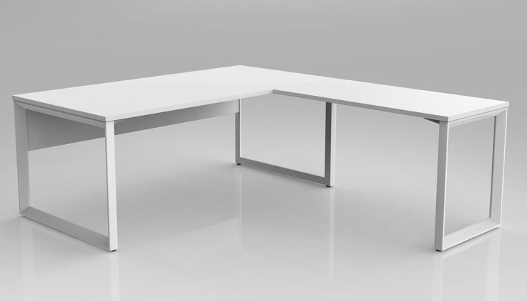 Anvil Straight Desk White White