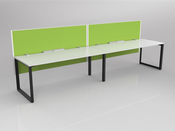 Anvil Straight Desk White White