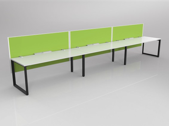 Anvil Straight Desk White White