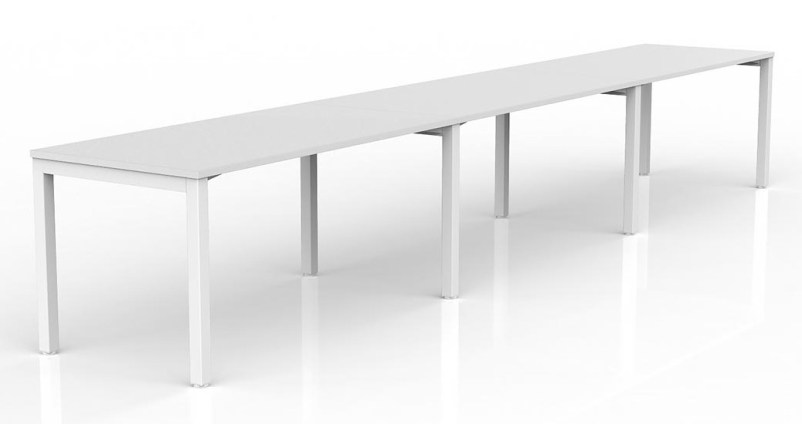 Axis Straight Desk White New Oak