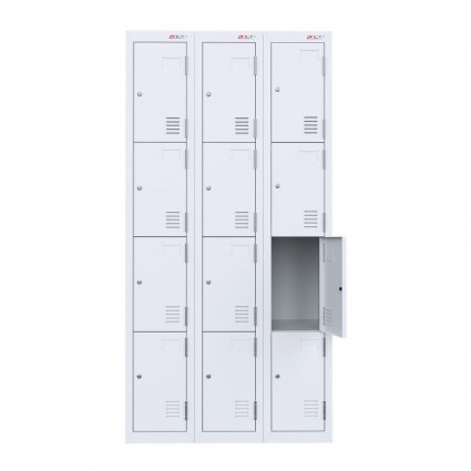 Four Tier Locker White