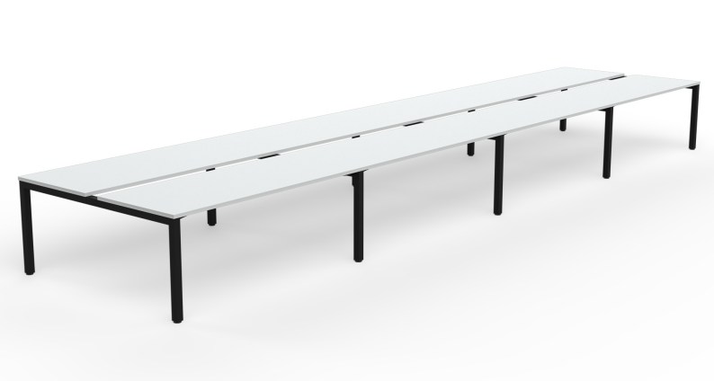 Axis Straight Desk White New Oak
