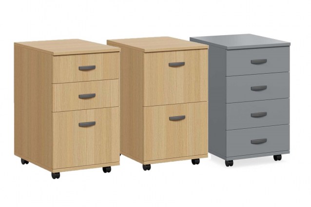 2 Drawer + File Drawer