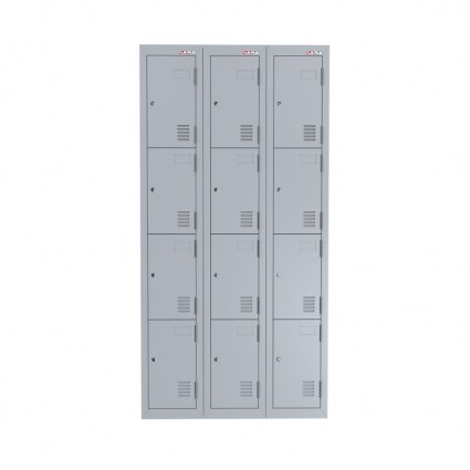 Three Tier Lockers - Grey