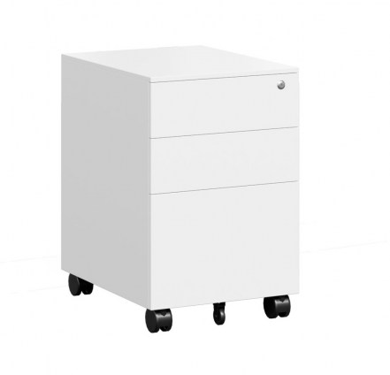 Luna Mobile Pedestal - White