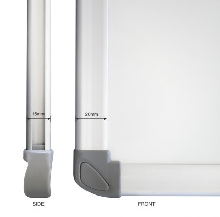 Porcelain Whiteboard - edge detail